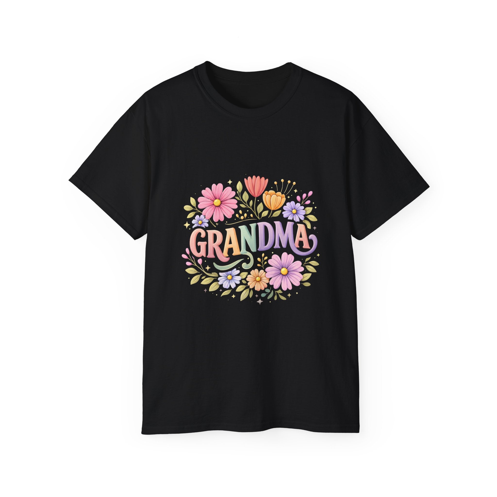 Grandma Floral Tee — 'Grandma' Pastel Flower T-Shirt, Mother's Day Gift
