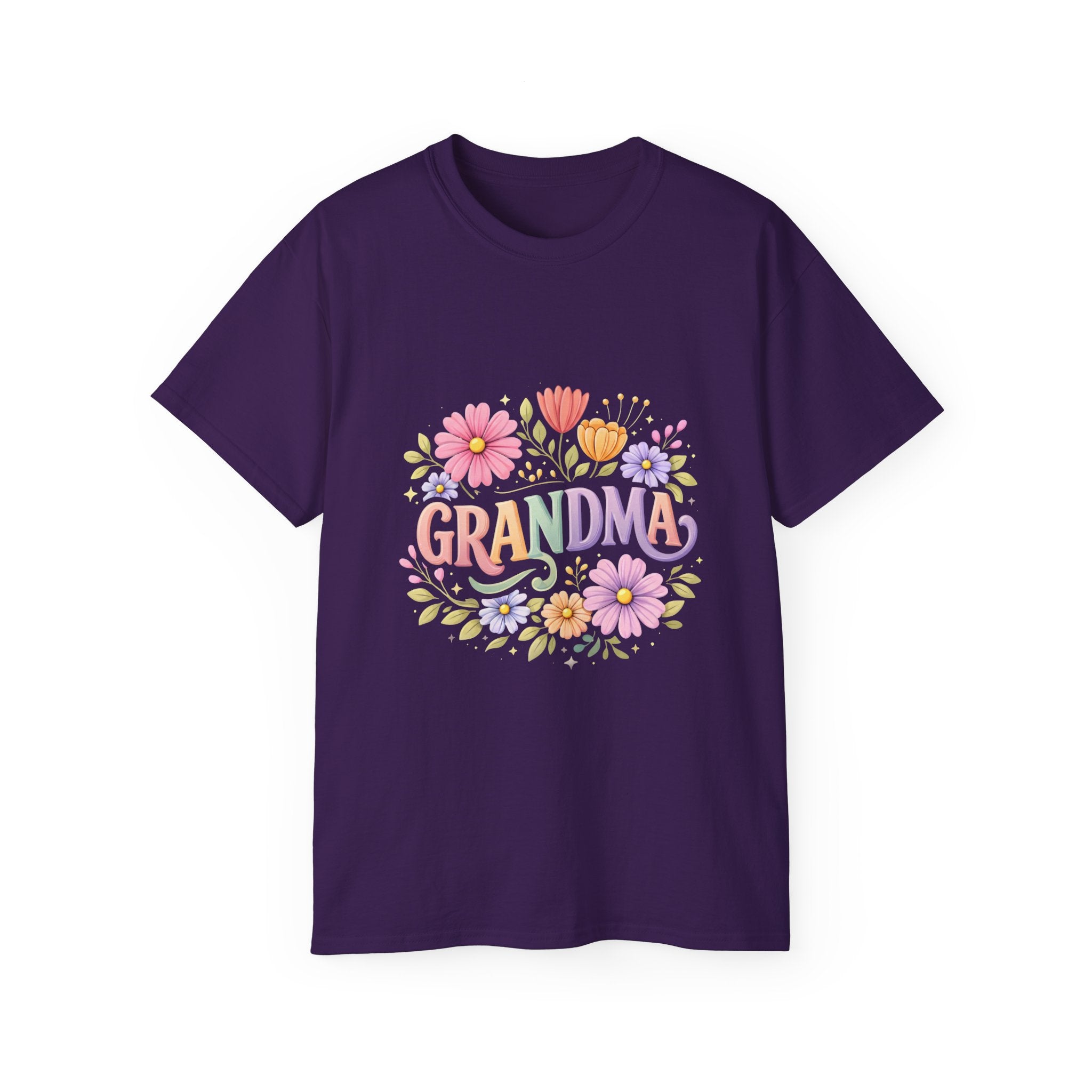 Grandma Floral Tee — 'Grandma' Pastel Flower T-Shirt, Mother's Day Gift