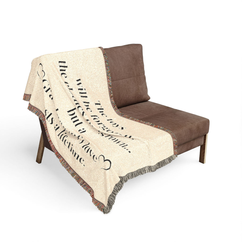 Grandparent's Love Woven Blanket — Sentimental Gift with Quote