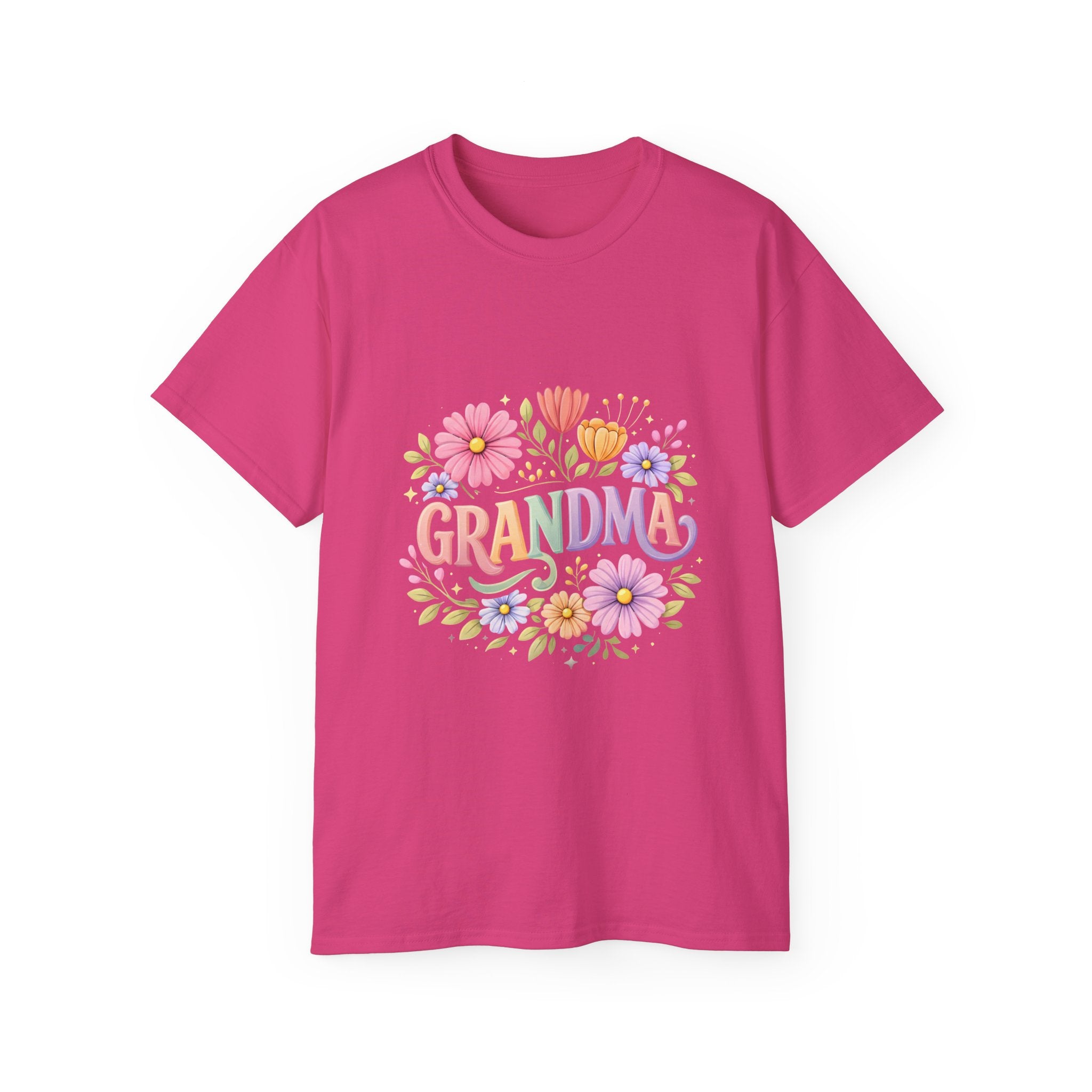 Grandma Floral Tee — 'Grandma' Pastel Flower T-Shirt, Mother's Day Gift