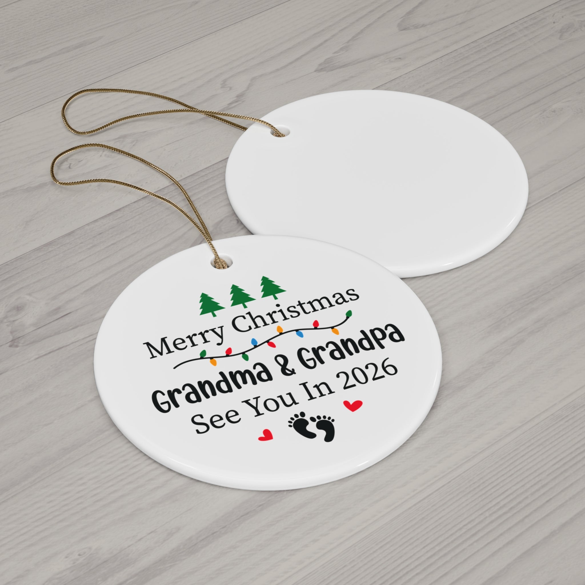 Merry Christmas Grandma & Grandpa – See You in 2026 Ornament